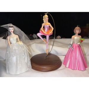 Barbie Hallmark Keepsake Ornament Lot 1995-2004 Excellent! 3j